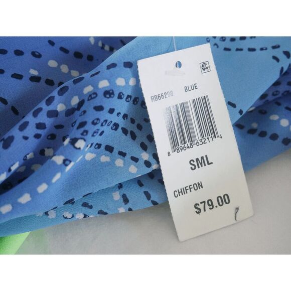 Robbie Bee Dress | S | Halter Neck | Blue | Sleeveless | Lightweight & Flowy - Picture 5 of 6